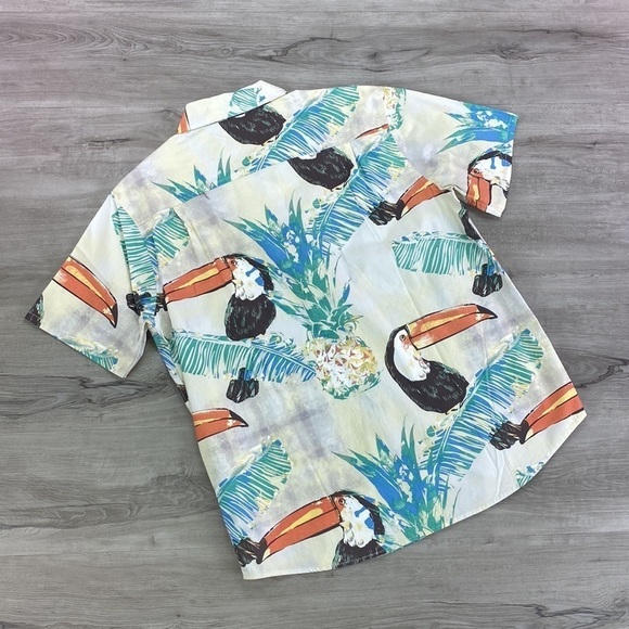 HURLEY- BODEGA PINEAPPLE WOVEN MENS COLLARED SHORT SLEEVE SHIRT - Picture 11 of 11